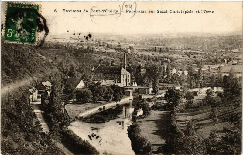 Carte postale ancienne Environs de Pont-d'Ouilly à Pont-d'Ouilly