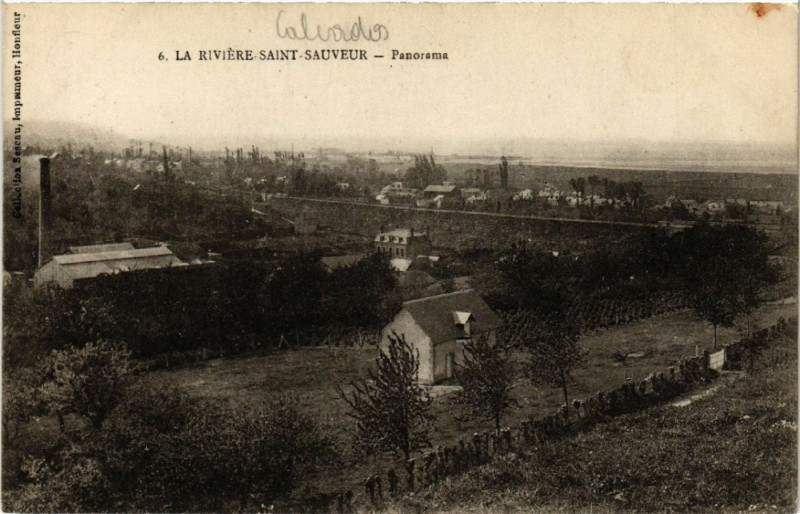 Carte postale ancienne La Riviere Saint-Sauveur - Panorama