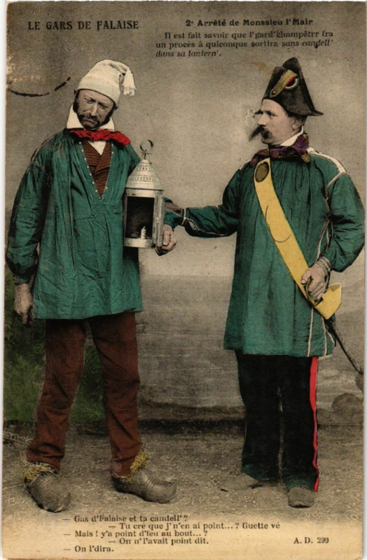 Carte postale ancienne Le Gars de Falaise à Falaise