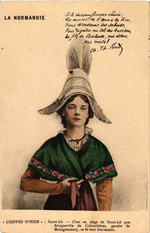Carte postale ancienne La Normandie - Coiffes d'Hiver
