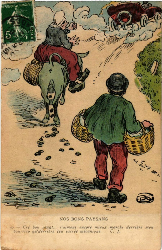 Carte postale ancienne Nos Bons Paysans
