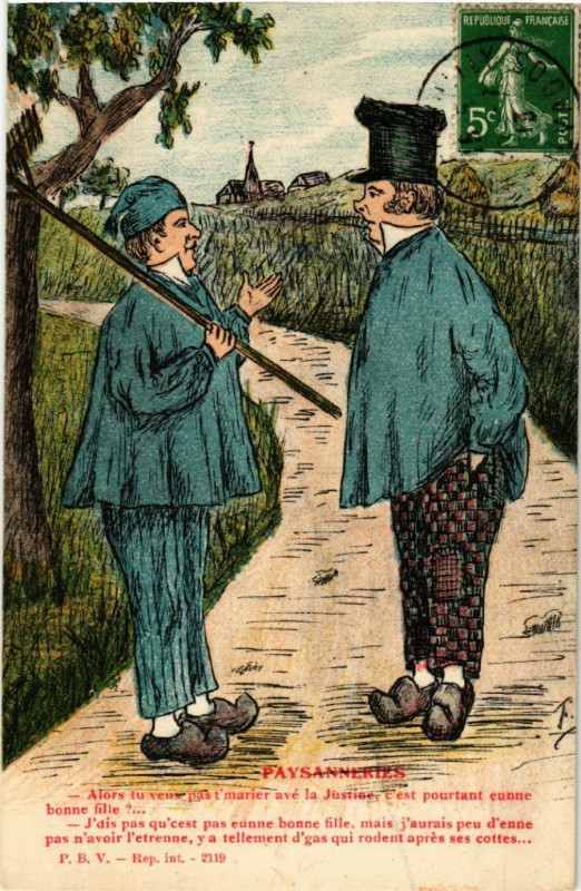 Carte postale ancienne Paysanneries