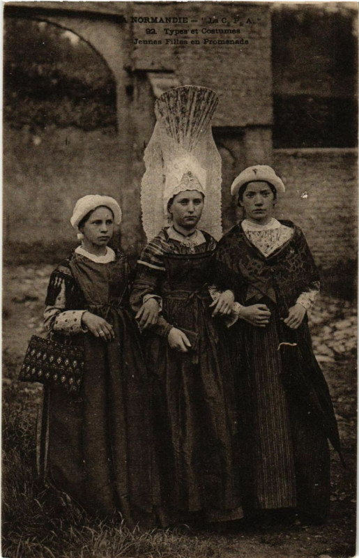 Carte postale ancienne La Normandie - Types et Costumes