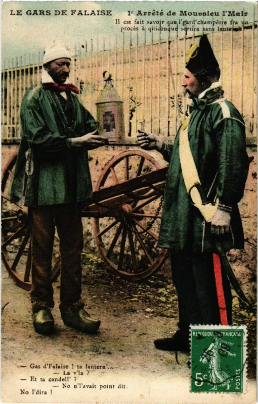 Carte postale ancienne Le Gars de Falaise à Falaise