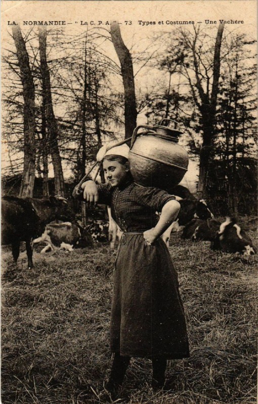 Carte postale ancienne La Normandie - Types et costumes