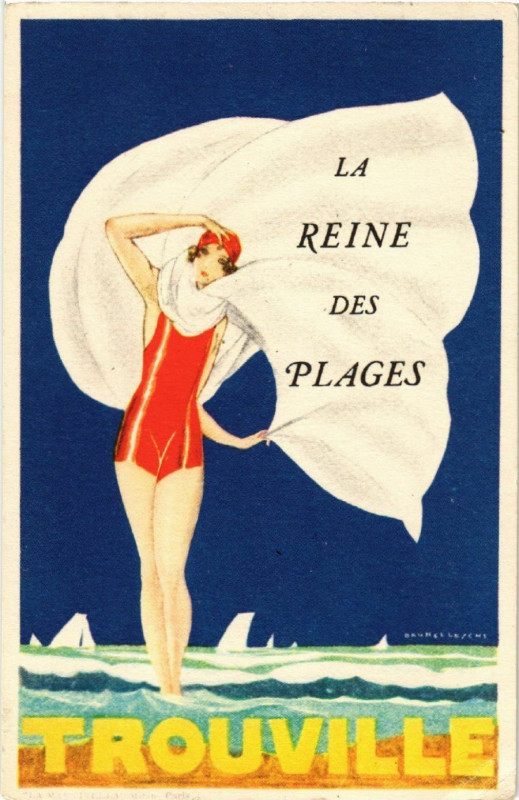 Carte postale ancienne La Reine des Plages