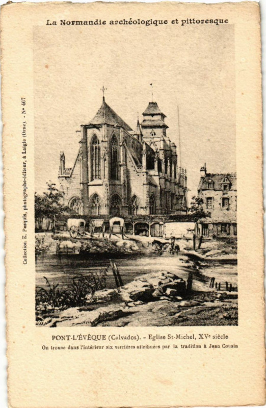 Carte postale ancienne Pont-l'Eveque - Eglise Saint-Michel à Pont-l'Évêque