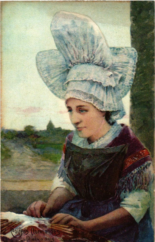 Carte postale ancienne Coiffes Normandes