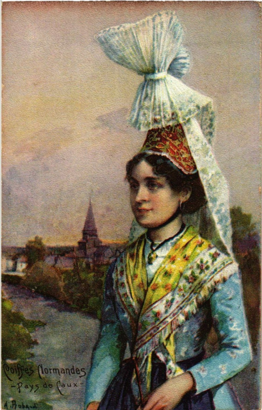 Carte postale ancienne Coiffes Normandes