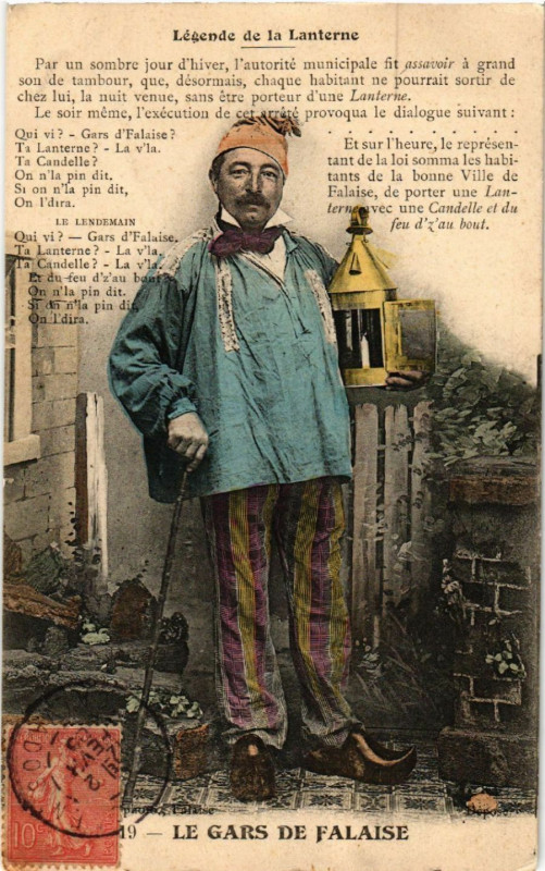 Carte postale ancienne Le Gars de Falaise à Falaise
