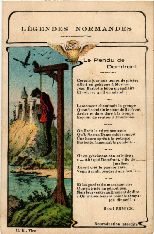 Carte postale ancienne Legendes Normandes