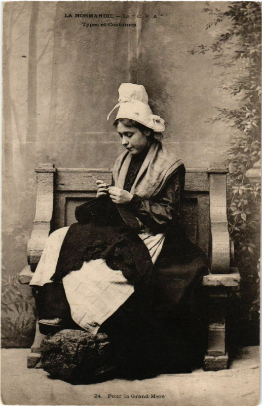 Carte postale ancienne La Normandie - Types et Costumes