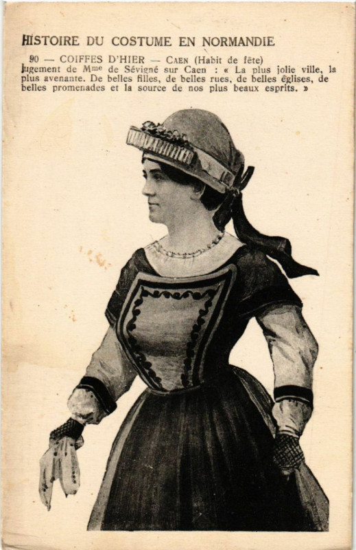 Carte postale ancienne Histoire du Costume En Normandie