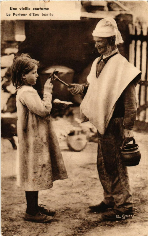 Carte postale ancienne Une Vieille Coutume