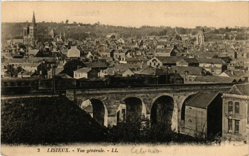 Carte postale ancienne Lisieux - Vue générale à Lisieux