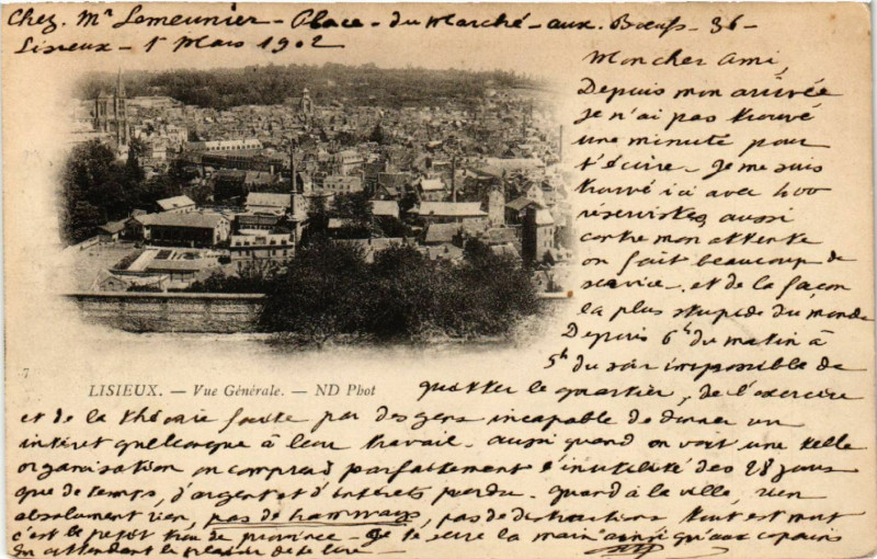 Carte postale ancienne Lisieux - Vue générale à Lisieux