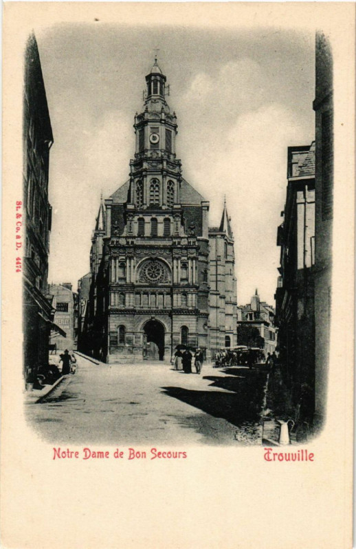 Carte postale ancienne Trouville - Notre-Dame de Bon Secours