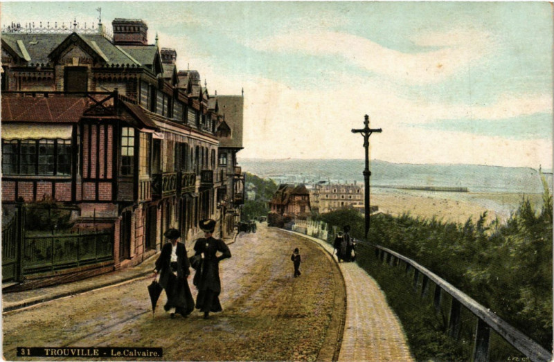 Carte postale ancienne Trouville-Le Calvaire