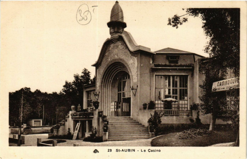 Carte postale ancienne Saint-Aubin Le Casino