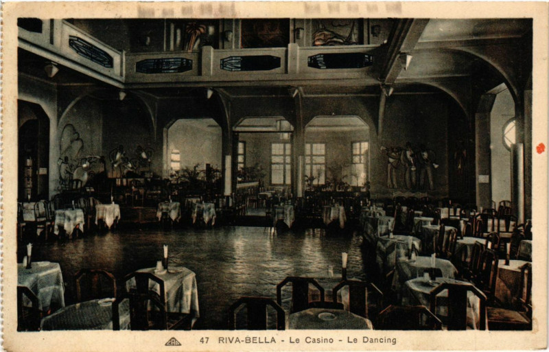 Carte postale ancienne Riva-Bella Le Casino-Le Dancing