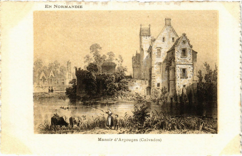 Carte postale ancienne Manoir d'Argouges Calvados