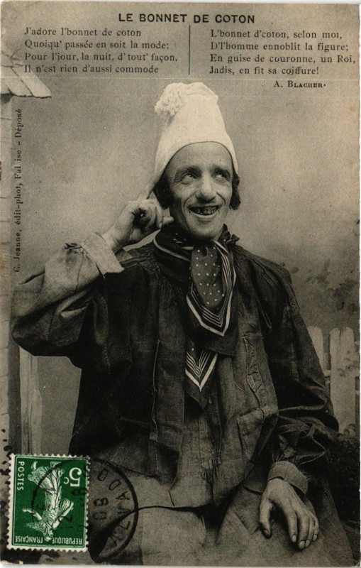 Carte postale ancienne Le Bonnet de Coton
