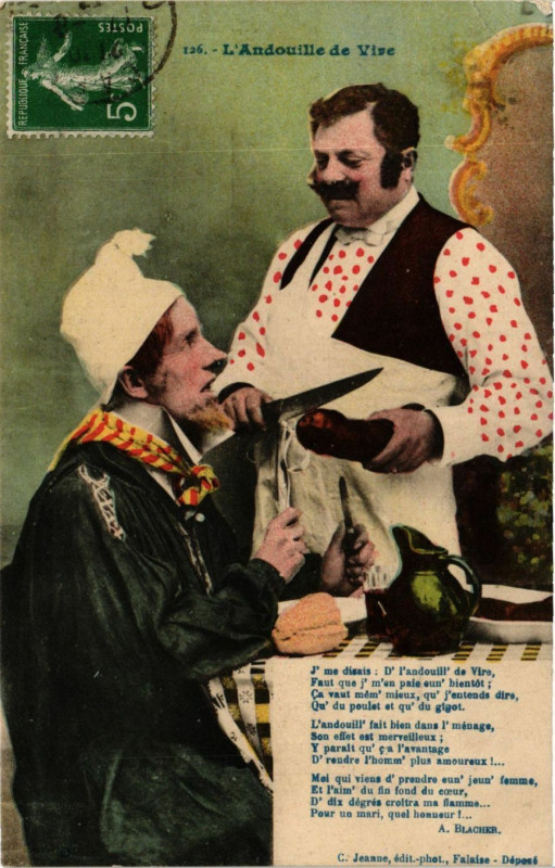 Carte postale ancienne L'Andouille de Vire