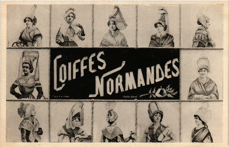 Carte postale ancienne Coiffes Normandes