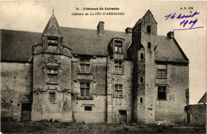 Carte postale ancienne Chateaux du Calvados Chateau de La Fée d'Argouges