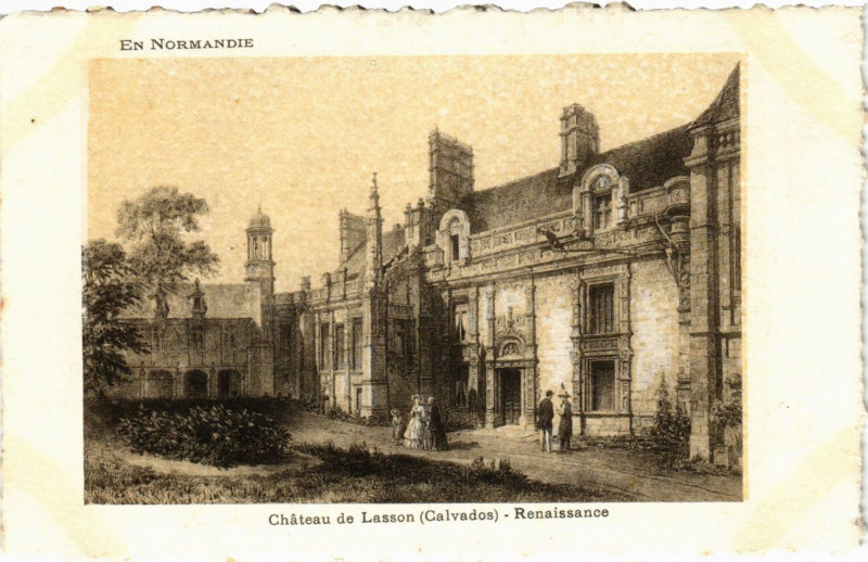 Carte postale ancienne Chateau de Lasson Calvados-Renaissance