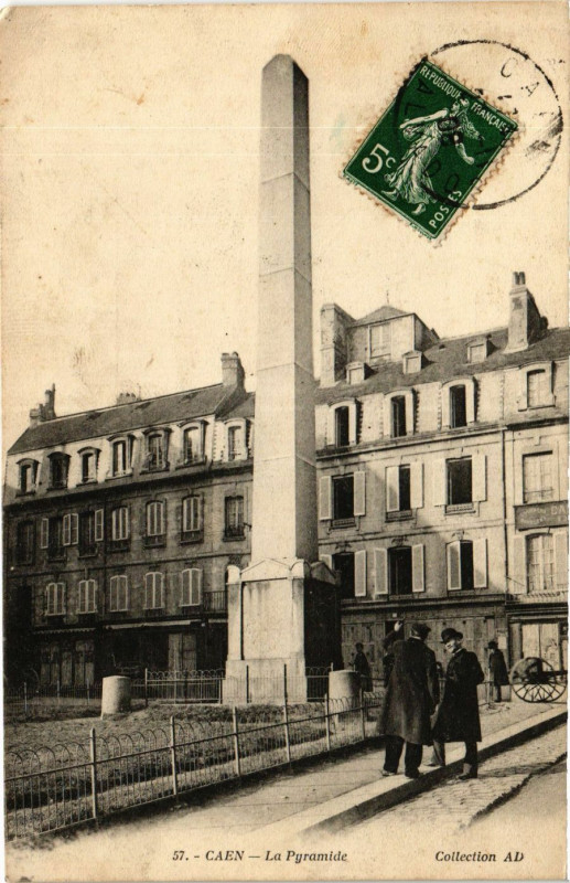 Carte postale ancienne Caen - La Pyramide à Caen