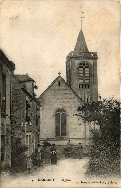 Carte postale ancienne Barbery - Eglise à Barbery