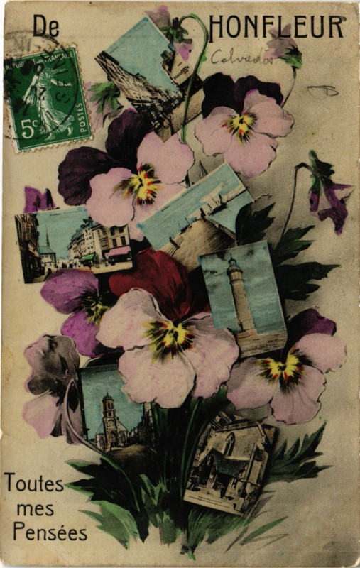 Carte postale ancienne Honfleur - Toutes mes Pensées - Scenes à Honfleur