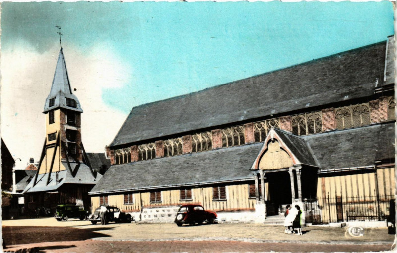 Carte postale ancienne Honfleur - L'Eglise Sainte-Catherine et son Clocher à Honfleur