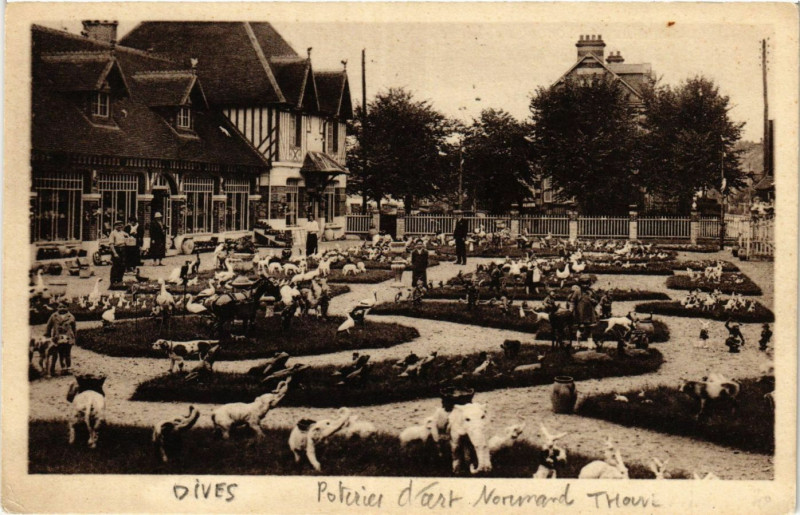 Carte postale ancienne Dives-sur-Mer - Scene à Dives-sur-Mer