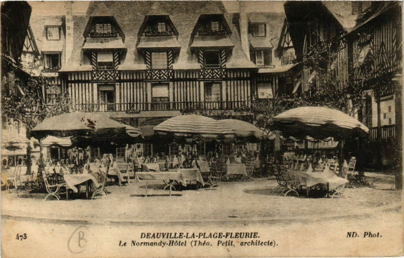 Carte postale ancienne Deauville - La-Plage-Fleurie - Le Normandy-Hotel à Deauville