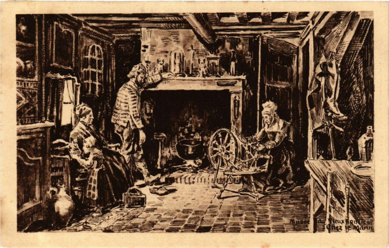 Carte postale ancienne Honfleur - Musée du Vieux Honfleur - Chez le Marin à Honfleur