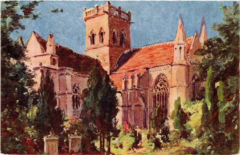 Carte postale ancienne Dives - L'Eglise
