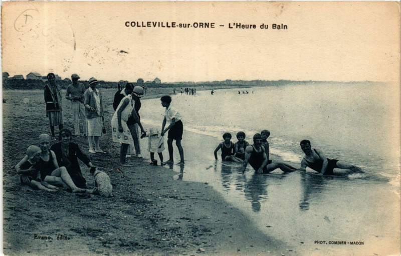 Carte postale ancienne Colleville-sur-Orne - L'Heure du Bain