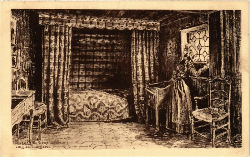 Carte postale ancienne Honfleur - Musée du Vieux Honfleur - Chez le Bourgeois à Honfleur
