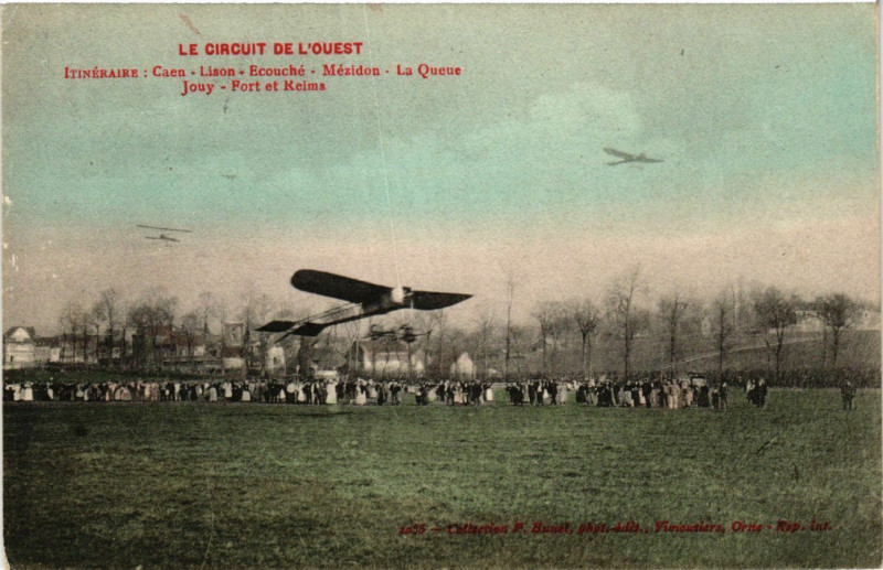 Carte postale ancienne Caen - Le Circuit de L'OueSaint-- Aviation à Caen