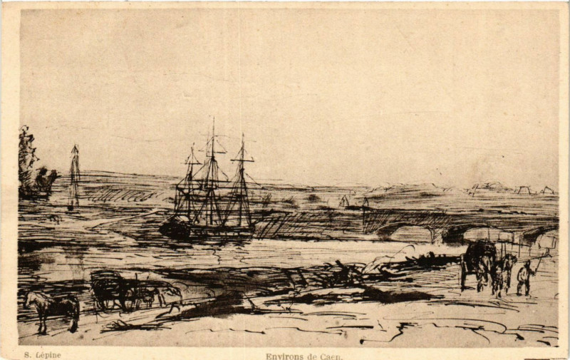 Carte postale ancienne Caen - Environs à Caen