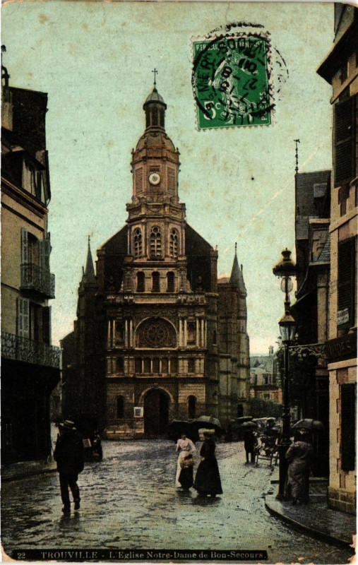 Carte postale ancienne Trouville - L'Eglise
