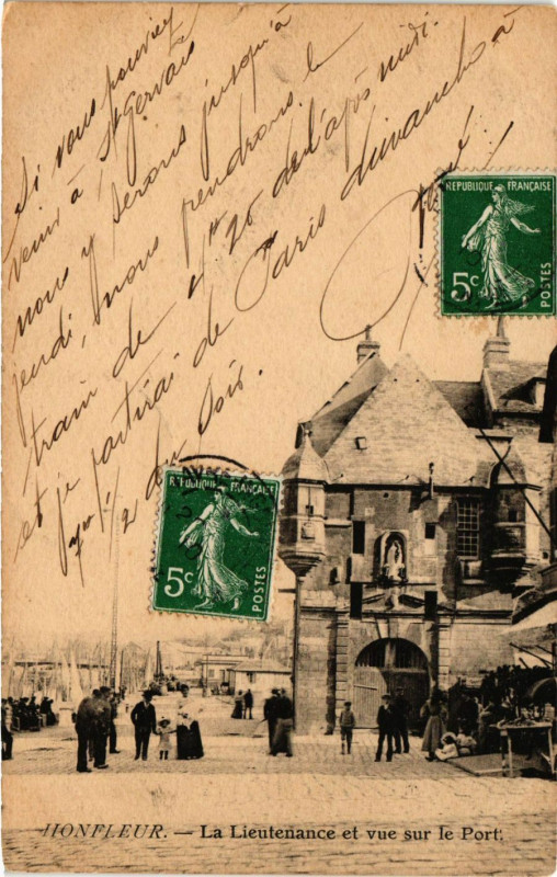 Carte postale ancienne Honfleur - La Lieutenance à Honfleur