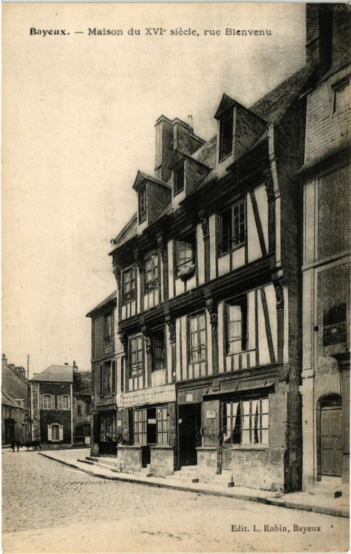 Carte postale ancienne Bayeux - Rue Blenvenu à Bayeux