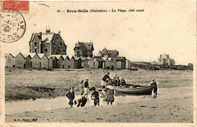 Carte postale ancienne Riva-Bella - La Plage