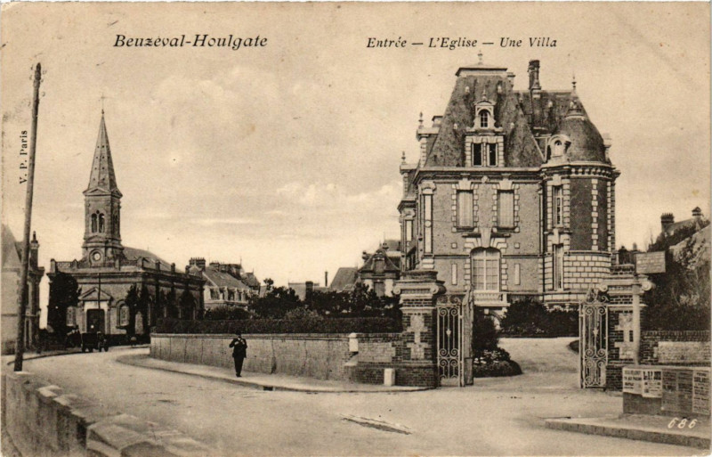 Carte postale ancienne Beuzeval-Houlgate - L'Eglise à Houlgate