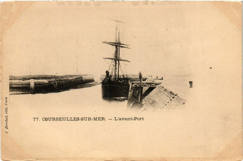 Carte postale ancienne Courseulles-sur-Mer - L'avant Port à Courseulles-sur-Mer