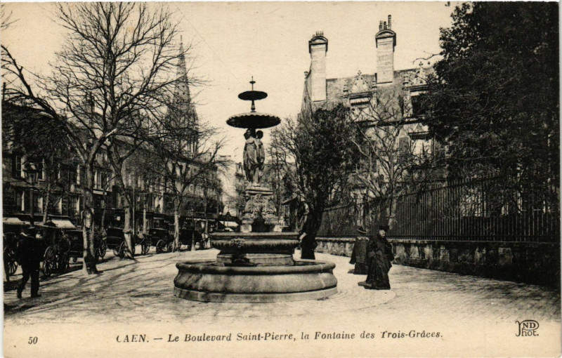 Carte postale ancienne Caen - Le Boulevard Saint-Pierre à Caen