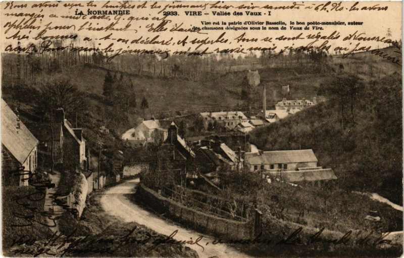 Carte postale ancienne Vire - Vallée des Vaux